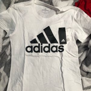 white adidas t shirt